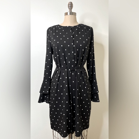 LOFT Polka Dot Bell Sleeve Dress - Picture 2 of 5